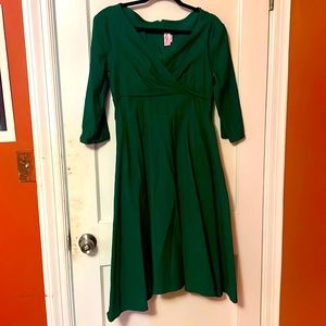 Beautiful comfortable forest green dress from Pinup Couture